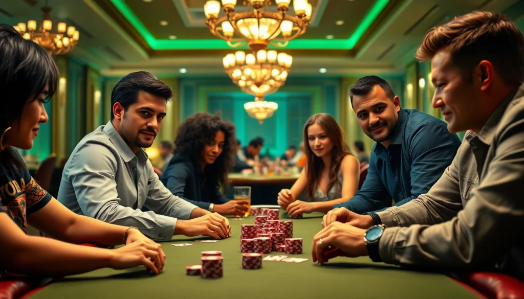 Engaging online poker game scene illustrating players in action during Online poker kr ly.