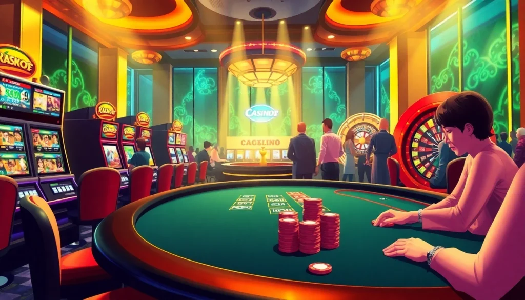 Experience the thrill of gambling at trang chủ qq88 with exciting casino activities, including blackjack and vibrant slot machines.
