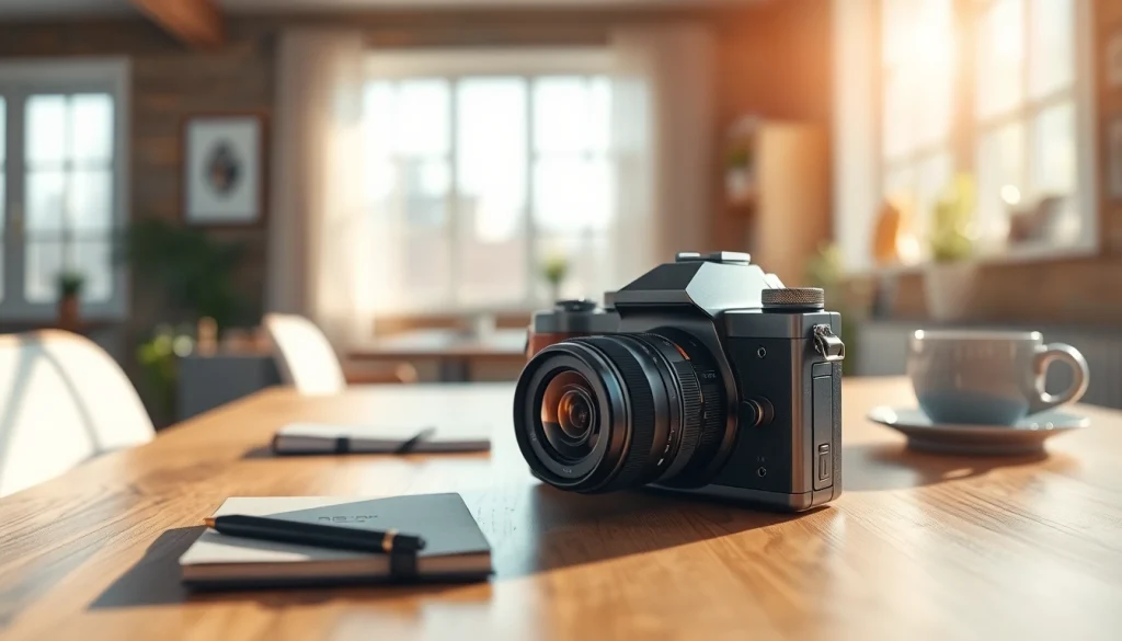 Capture a close-up view of a caméra miniature showcasing its sleek design and features.