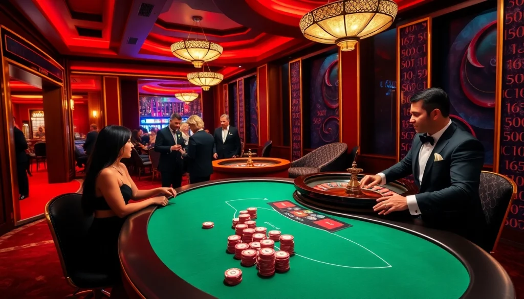 Explore the excitement of gambling at https://rr88.com.se/ with vibrant casino scenes showcasing thrilling poker and roulette.