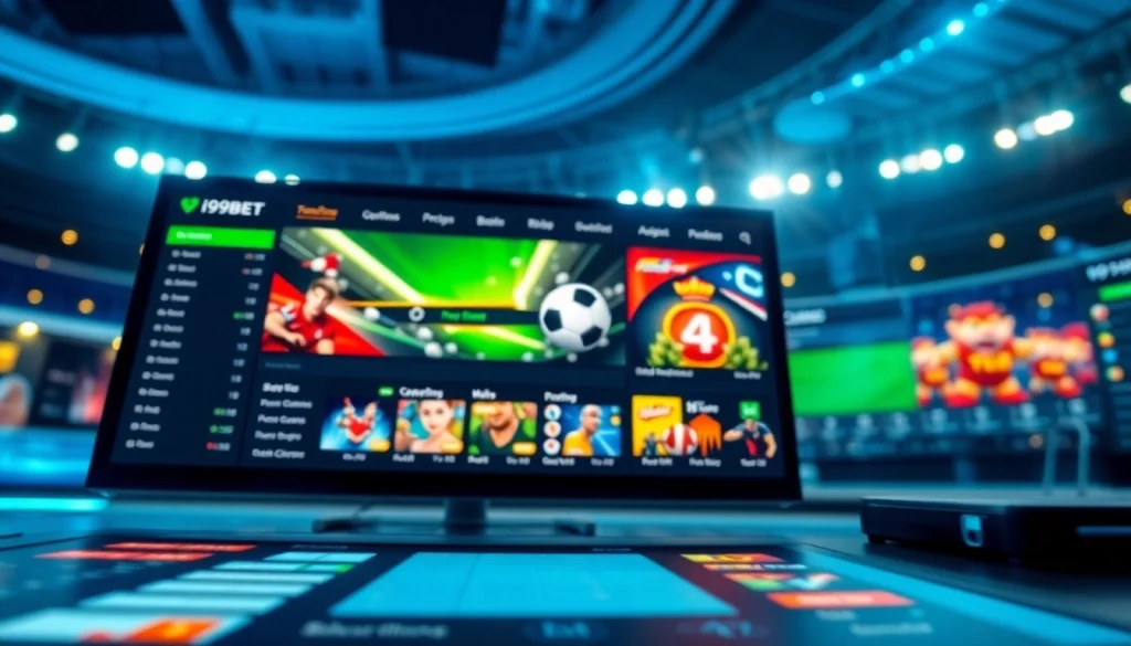 Engaging i9bet platform interface highlighting diverse betting options and user experience.