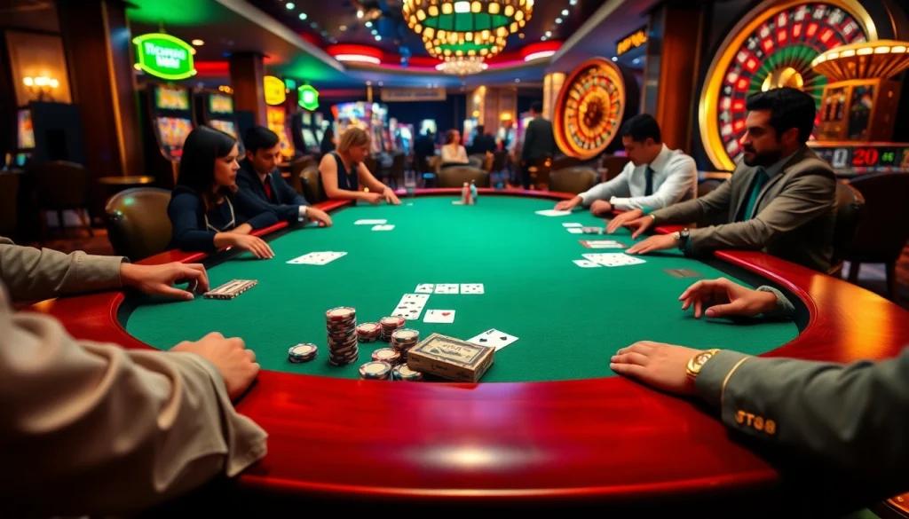 Experience the thrill of poker at TT88, where players engage at a high-stakes table full of excitement.